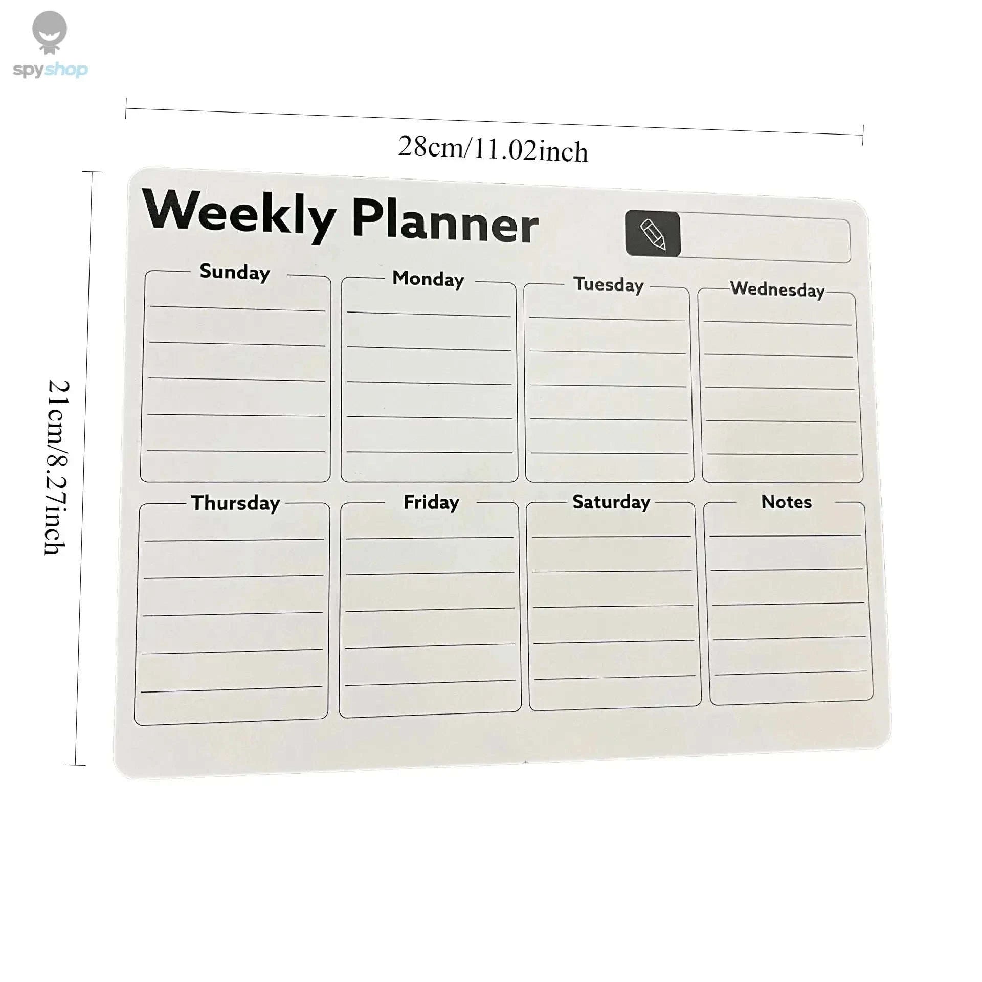 Magnetic Planner Fridge Magnets – Monthly & Weekly Dry-Erase Organization-Yellow