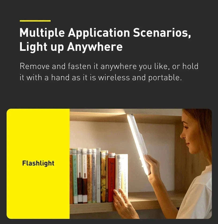 Magnetic Rechargeable LED Desk Light with Stepless Dimming-White