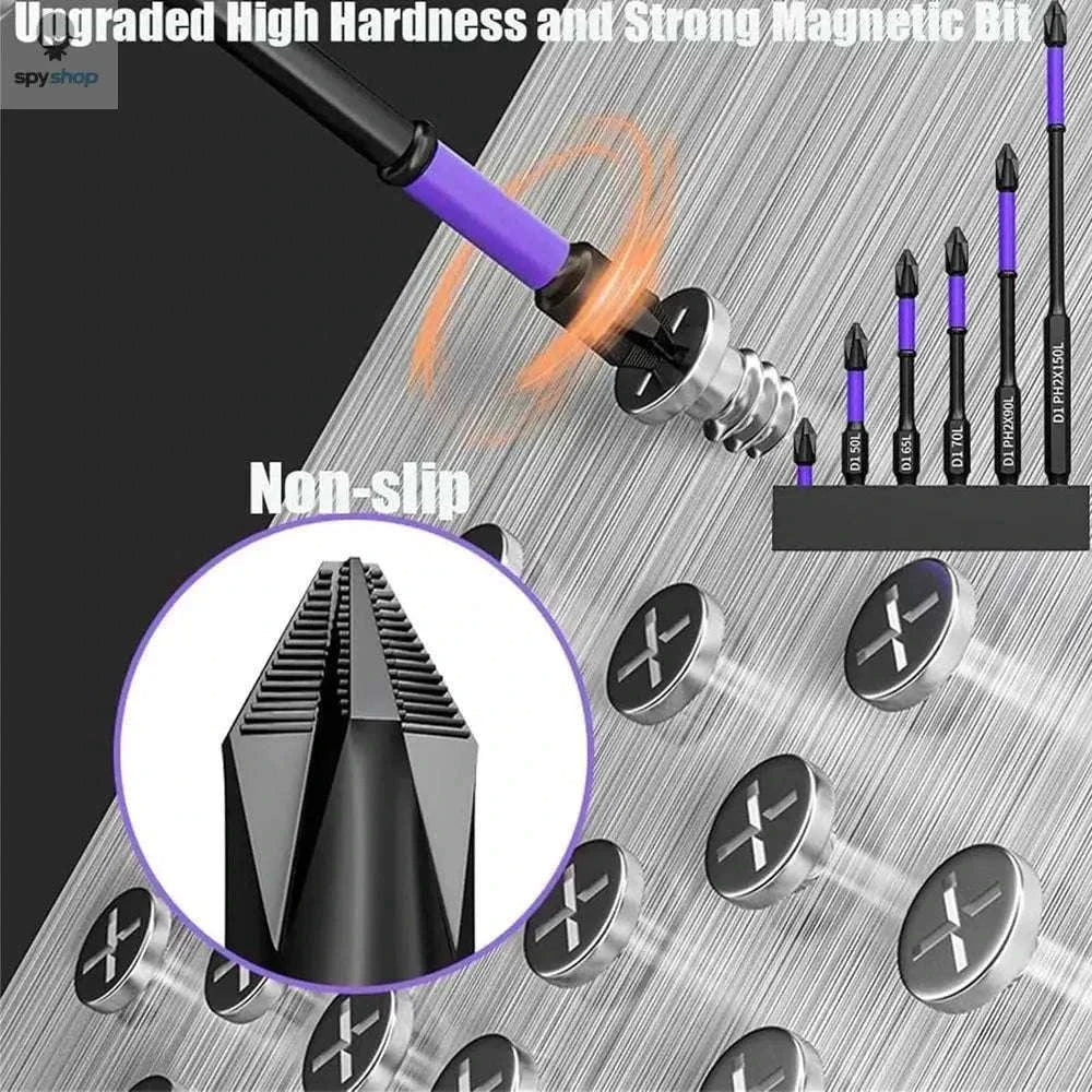 Magnetic Screwdriver Bit Set for Precise, Controlled Fastening-12 Pcs Set