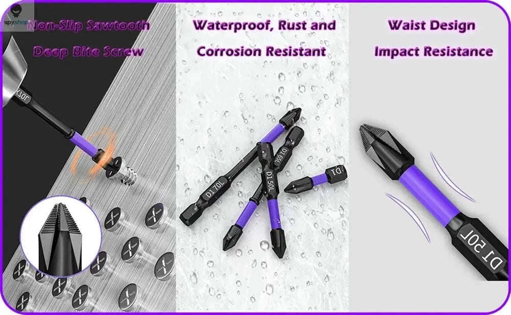 Magnetic Screwdriver Bit Set for Precise, Controlled Fastening-12 Pcs Set