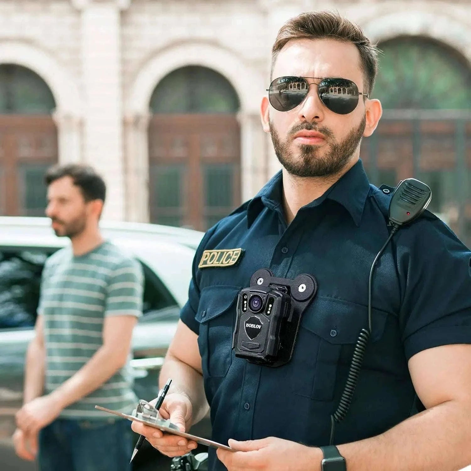 Magnetic Suction Back Clip for Body-Worn Cameras Secure Dual Magnet Hold-as photo