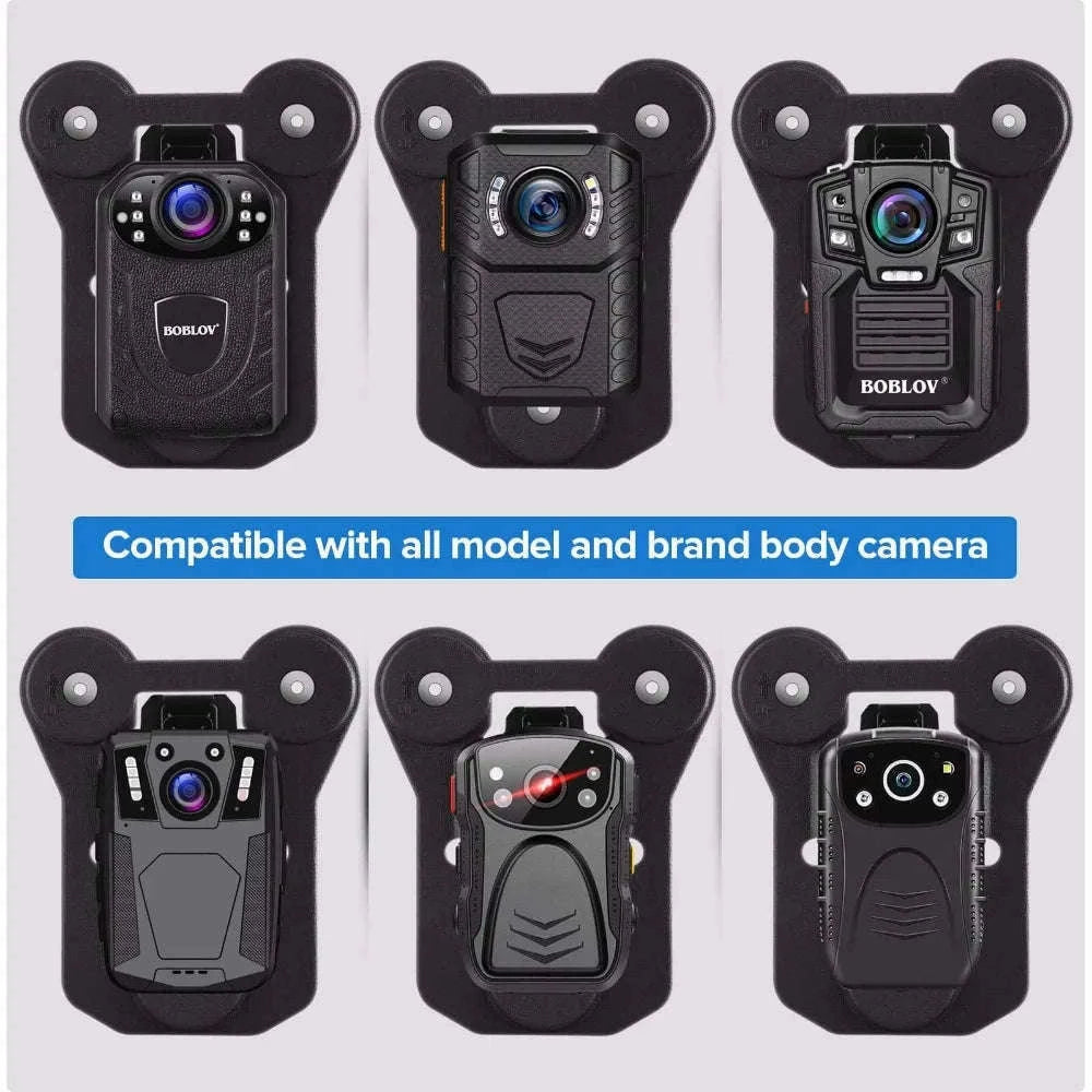 Magnetic Suction Back Clip for Body-Worn Cameras Secure Dual Magnet Hold-as photo