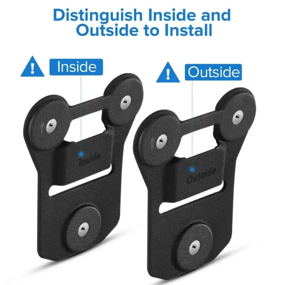 Magnetic Suction Back Clip for Body-Worn Cameras Secure Dual Magnet Hold-as photo