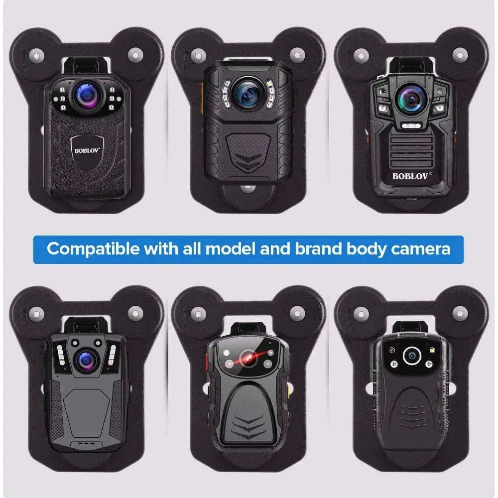 Magnetic Suction Back Clip for Body-Worn Cameras Secure Dual Magnet Hold-as photo