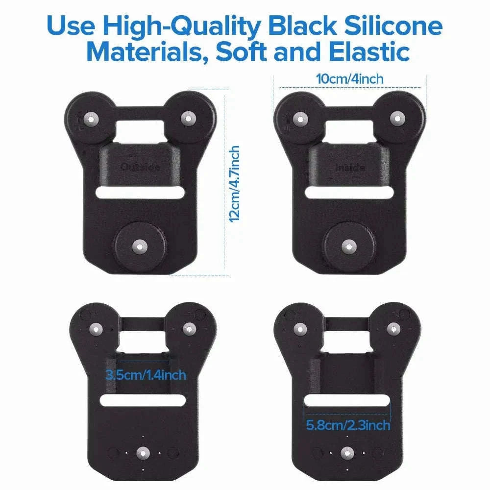 Magnetic Suction Back Clip for Body-Worn Cameras Secure Dual Magnet Hold-as photo