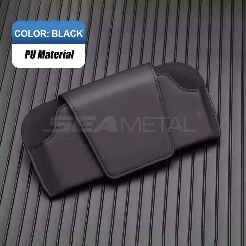 Magnetic Suede Car Glasses Case-Suede gray