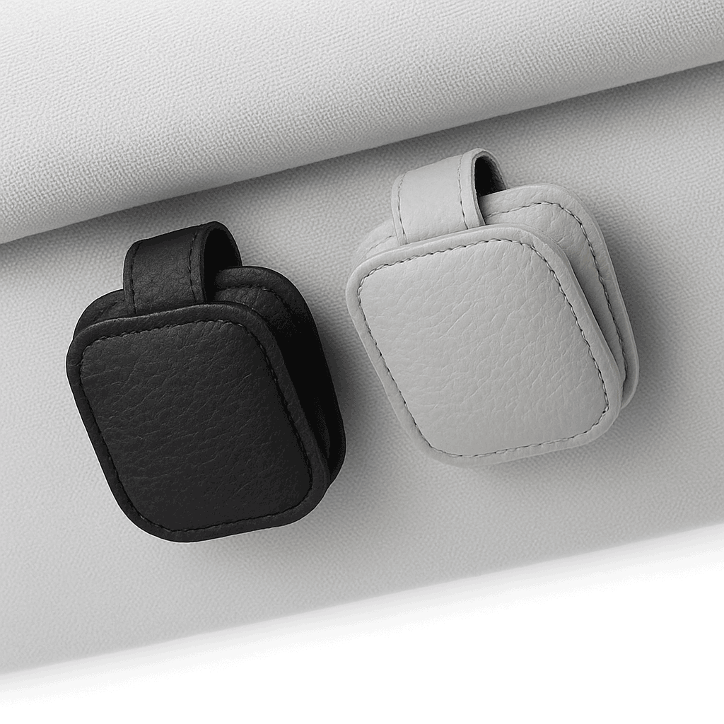Magnetic Sunglasses Holder for Car Visor-Beige