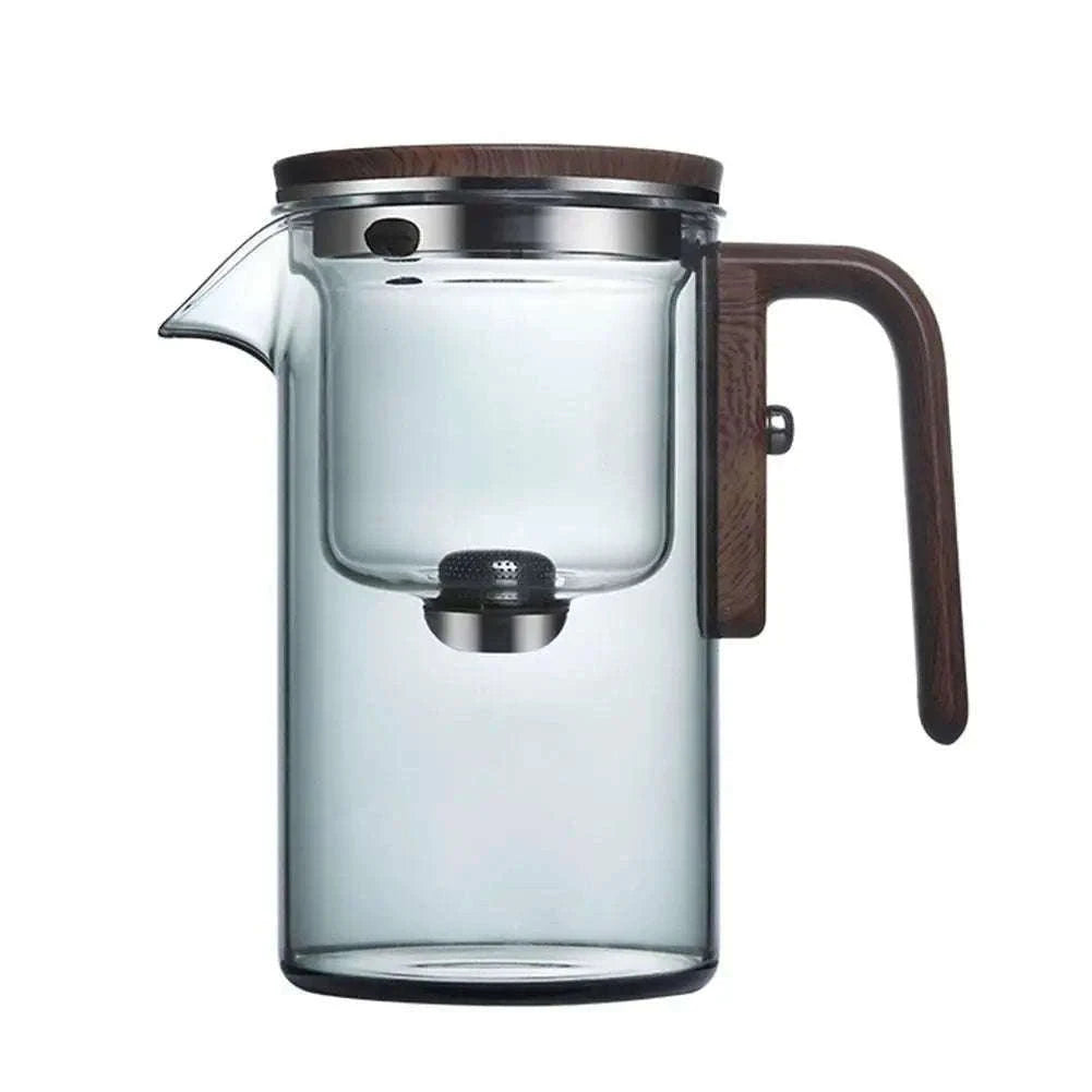 Magnetic Switch Glass Teapot for Clean, Controlled Brewing-White 720ml