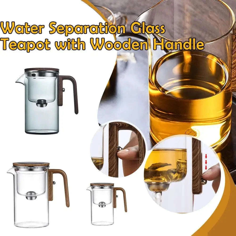 Magnetic Switch Glass Teapot for Clean, Controlled Brewing-White 720ml
