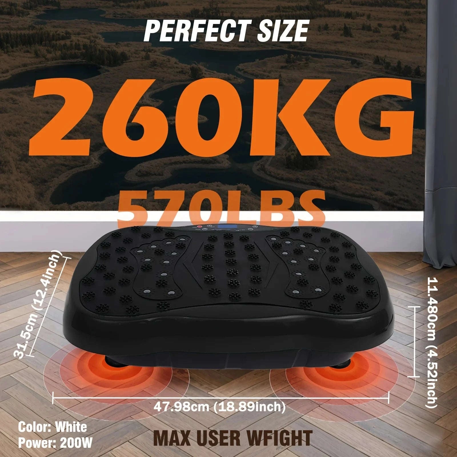 Magnetic Vibration Plate Exercise Machine with 200 Speeds-United States
