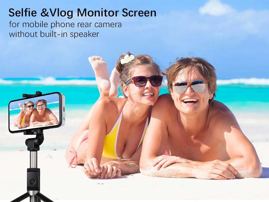 Magnetic Vlog Selfie Monitor for Phone with 4" Wireless Screen-Dark Grey / United States