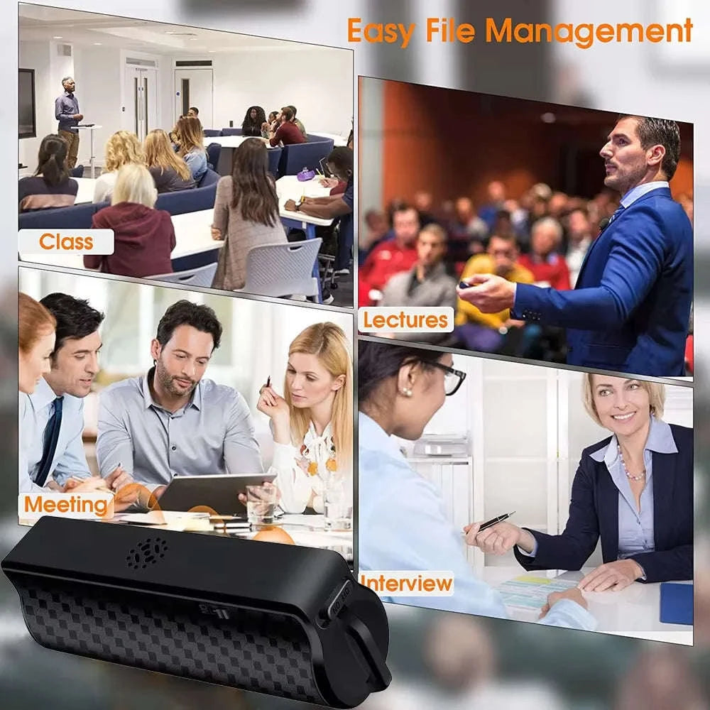 Magnetic Voice Recorder with AI Noise Reduction and 600-Hour Battery-32GB