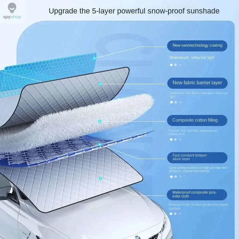 Magnetic Waterproof Car Windshield Sunshade Cover-No magnet small size