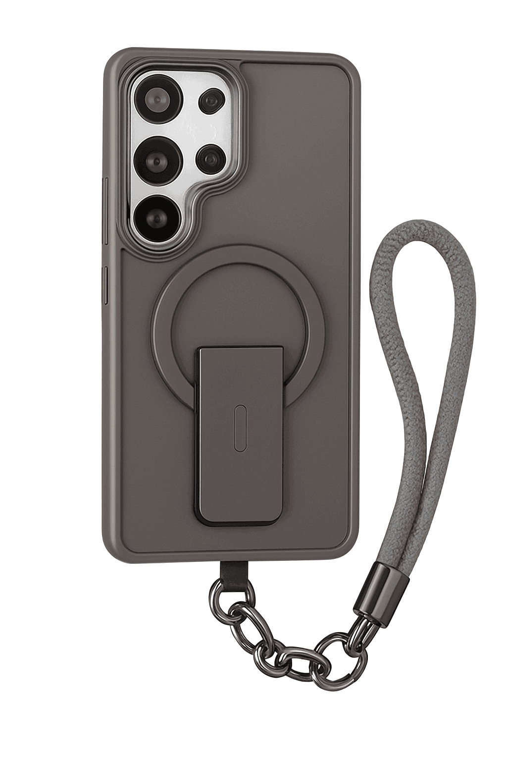 Magnetic Wireless Charging Samsung Galaxy Case with Lanyard-Full Black / For SamsungS25 Ultra
