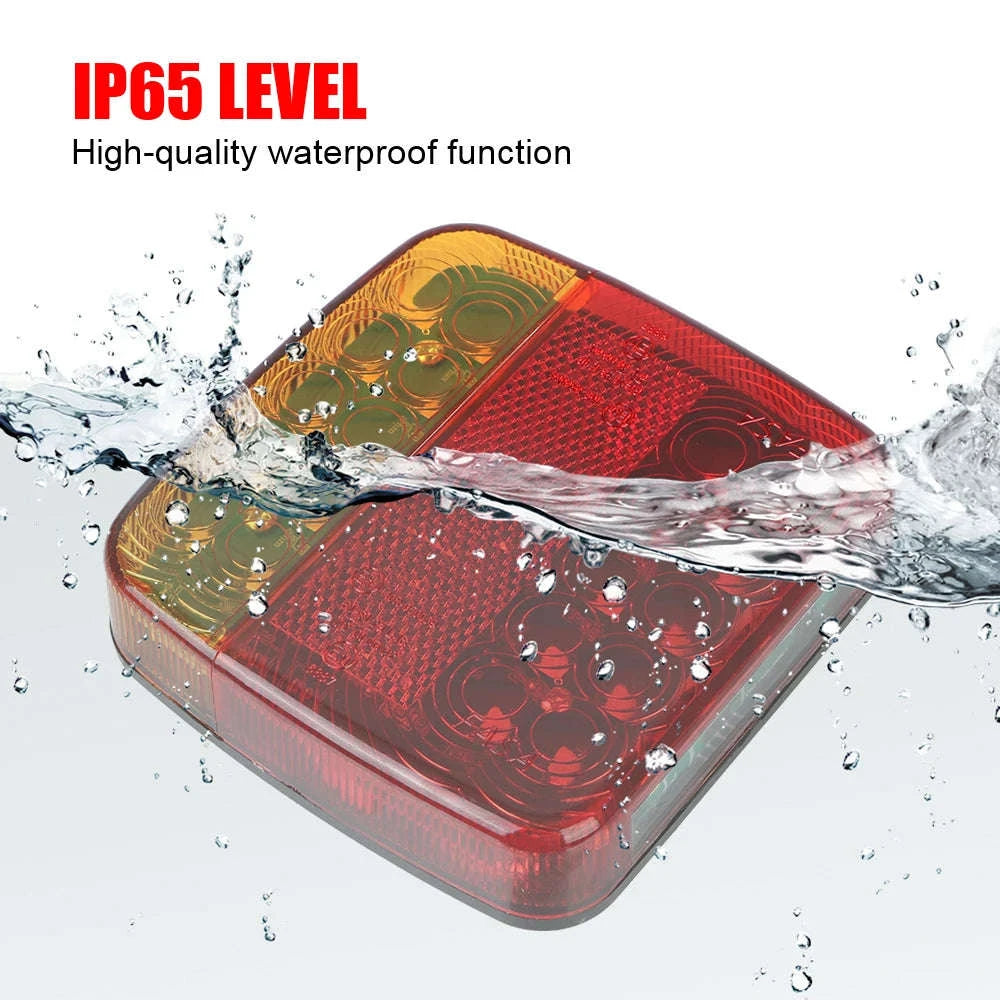 Magnetic Wireless LED Trailer Rear Tail Light-12-24V