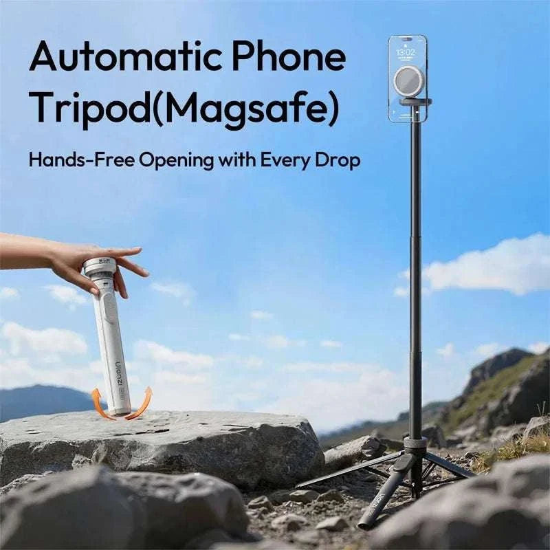 MagSafe Phone Tripod with Bluetooth Remote 1500mm Selfie Stick-White Boxed