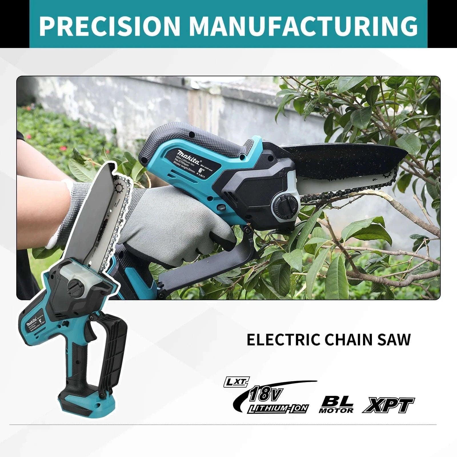Makita 18V Cordless Chainsaw – Compact Brushless Power-a set EU / CHINA