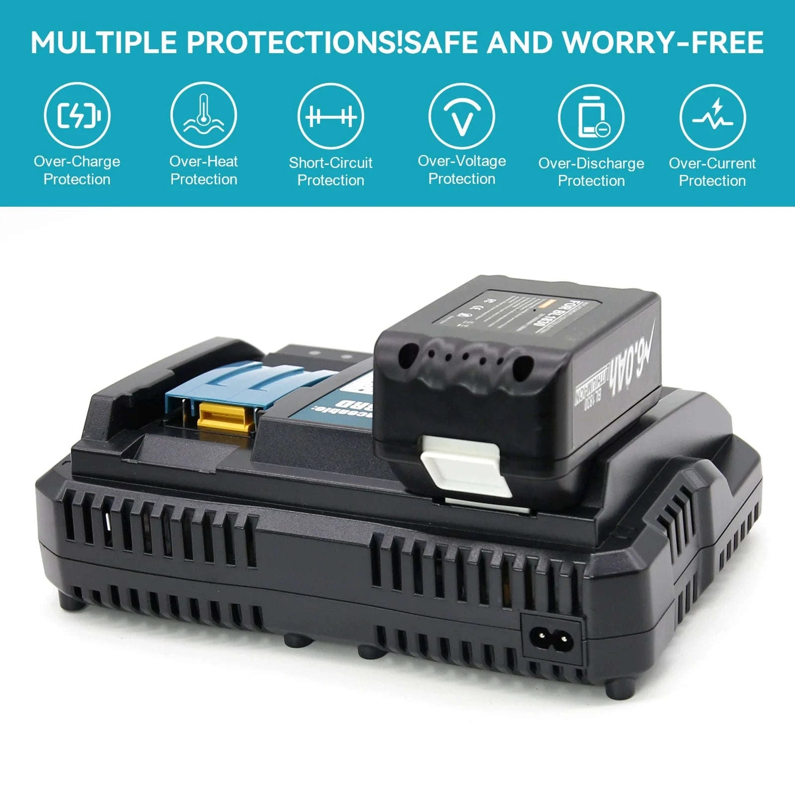 Makita 18V Double Charger EU Plug Replacement-6A Dual Charger / EU / GERMANY