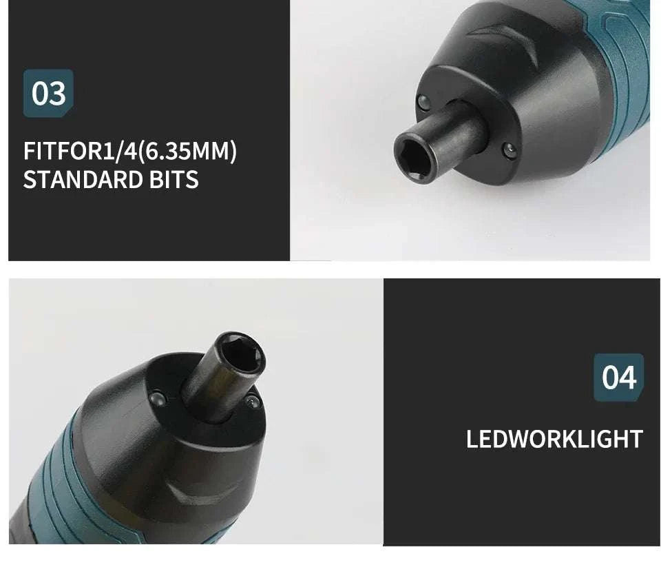 Makita 3.6V Cordless Screwdriver 1/4" Mini Driver 2-5N.m Torque-a set
