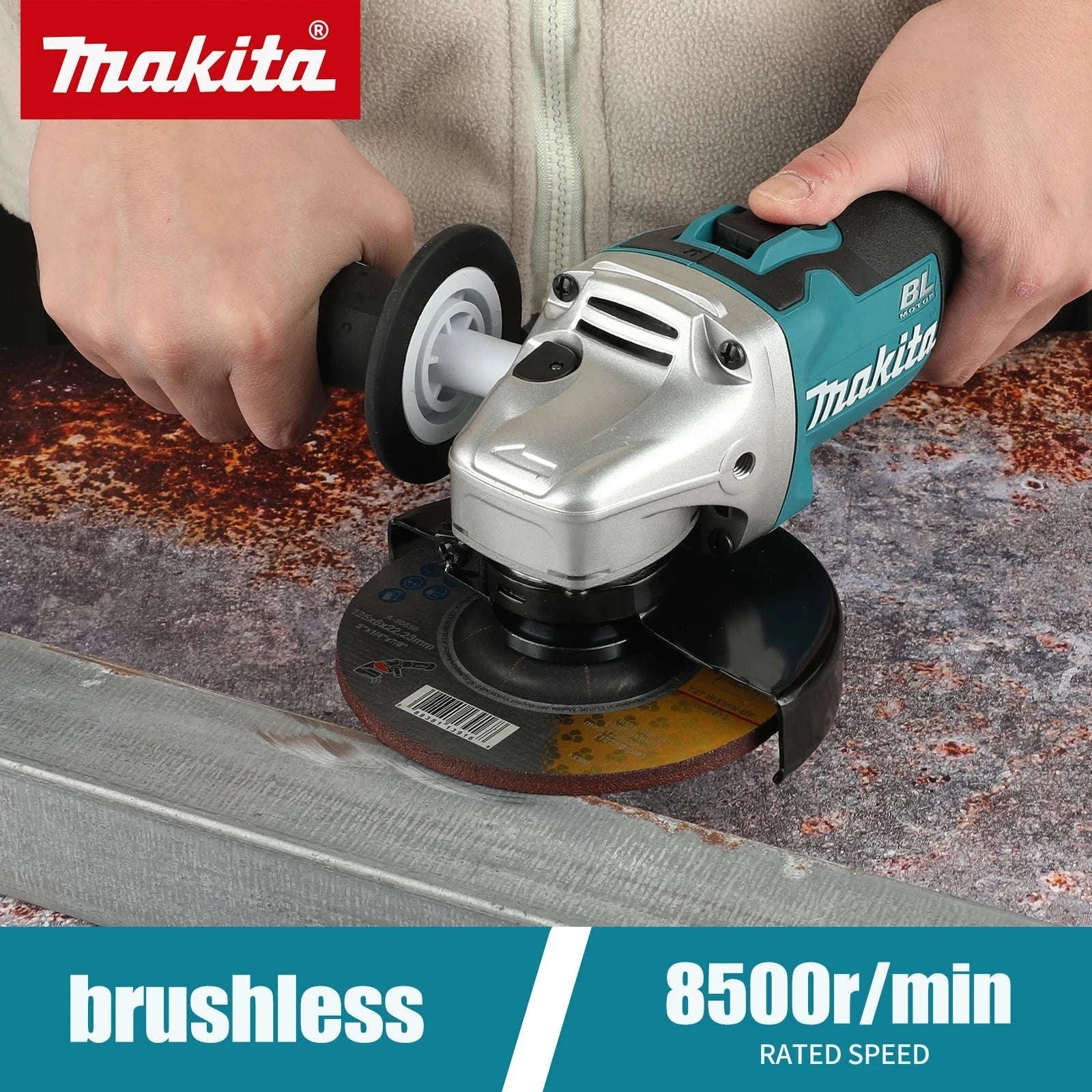 Makita DGA504 125mm Brushless Angle Grinder-bare machine