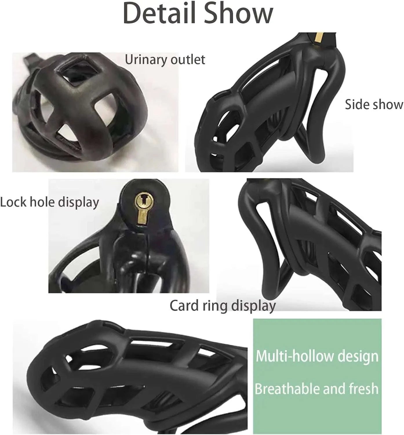 Male Chastity Cock Cage Waist Belt Set-S 90mm