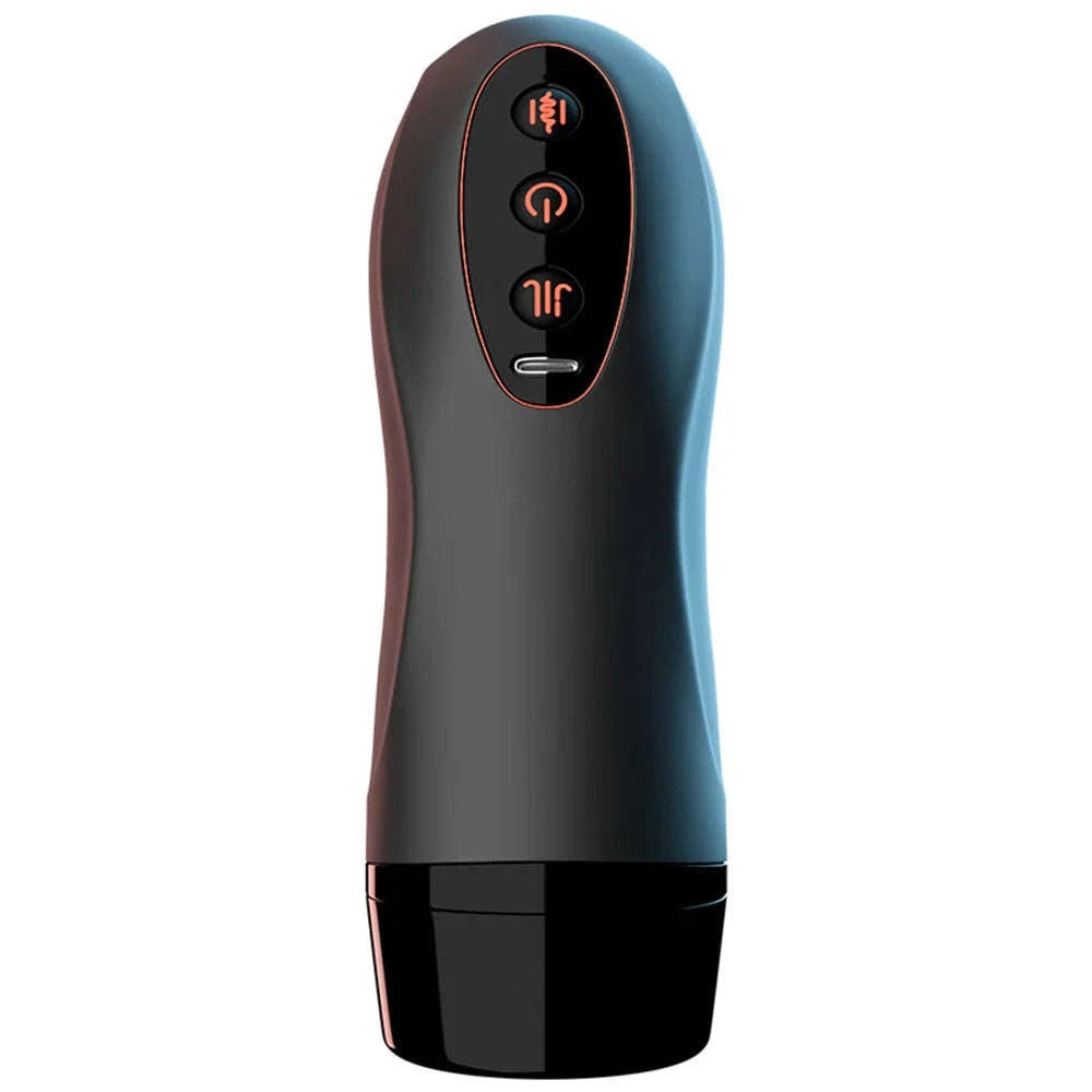 Male Heating Masturbator Cup with Vibration and Suction-Black / United States
