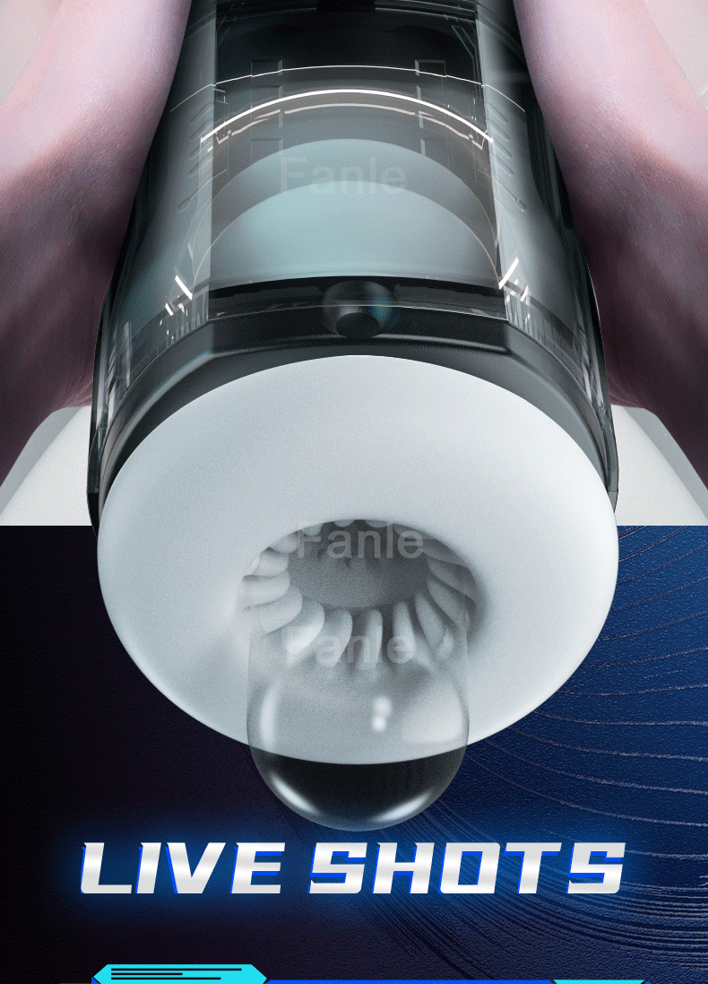 Male Masturbation Cup Telescopic Heated Sucking Masturbator-black