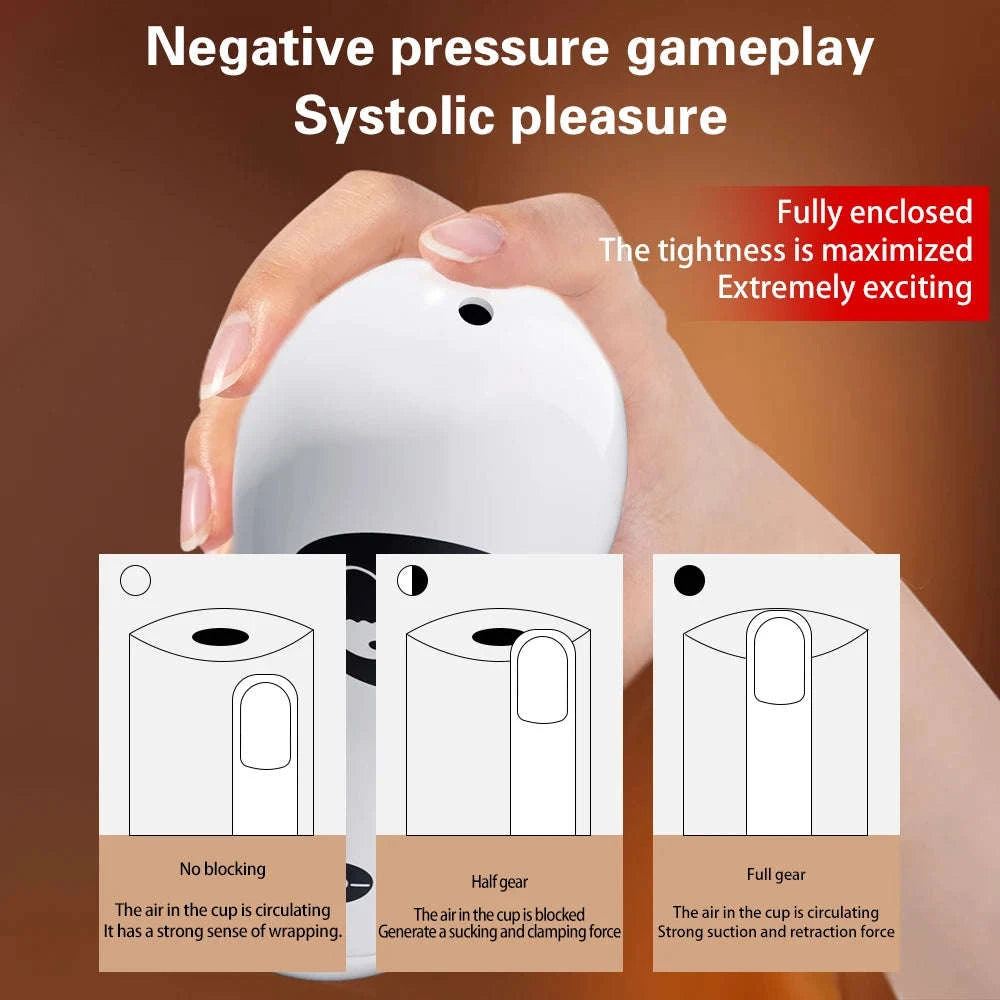 Male Masturbator Training Cup with Suction Base-Vibrate and Suck