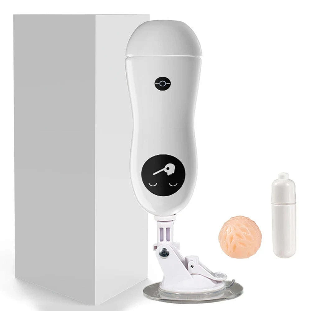 Male Masturbator Training Cup with Suction Base-Vibrate and Suck