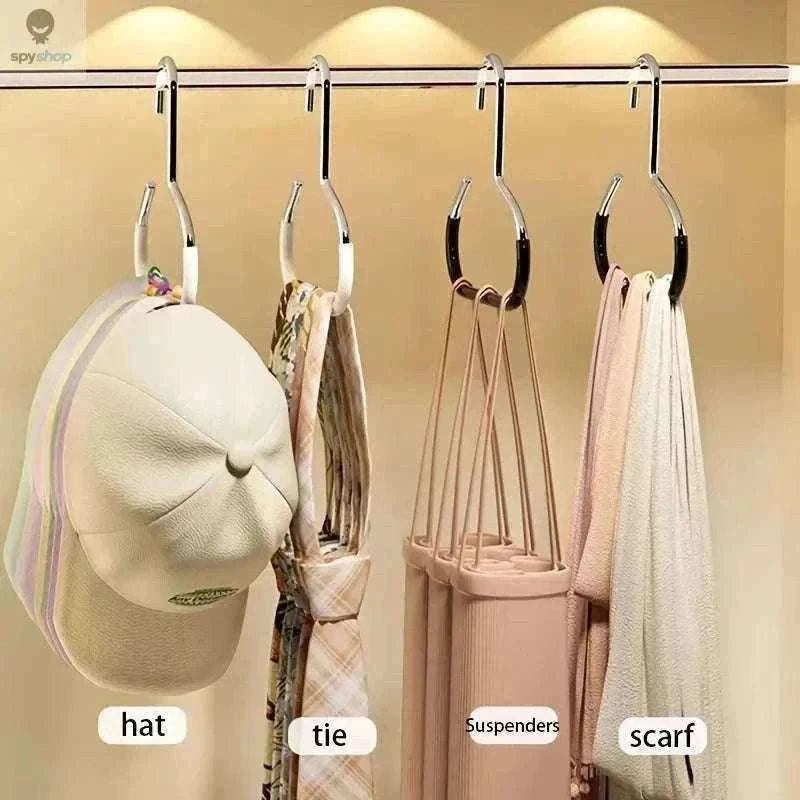Manganese Steel Round Hook for Hats, Scarves and Bags-1pc White