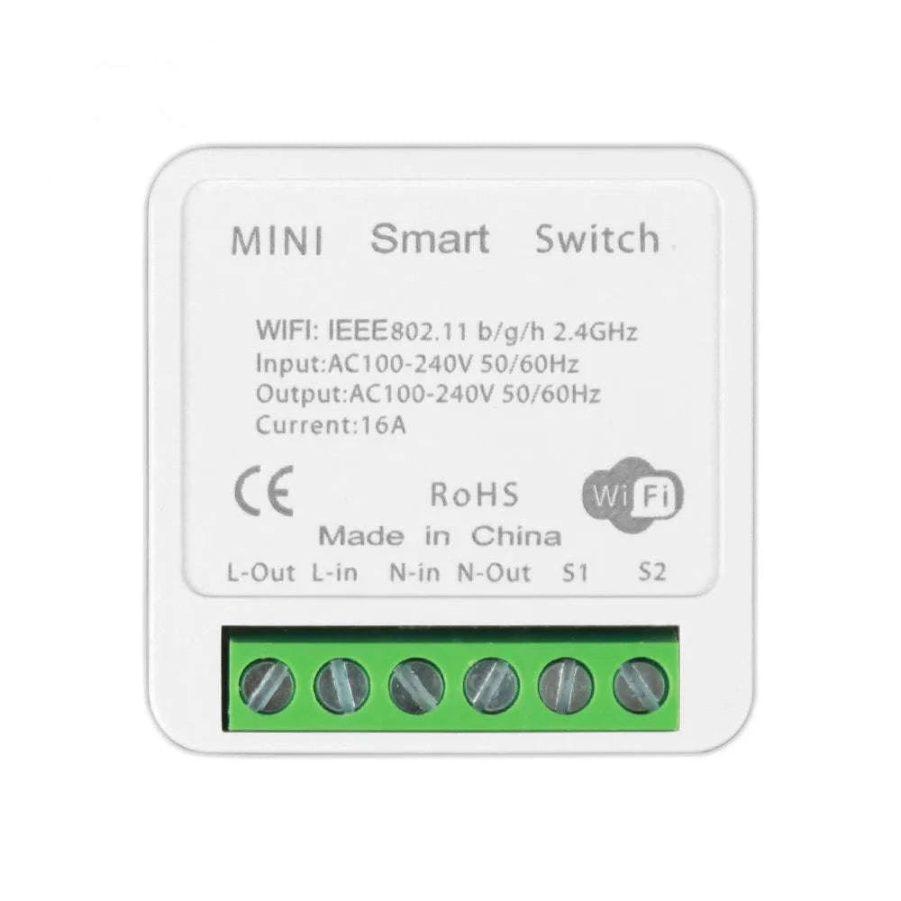 MANHOT WiFi 16A Smart Light Switch Module with Voice & App Control-2Pcs