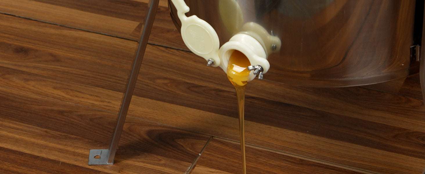 Manual 3-Frame Honey Extractor Stainless Steel Beekeeping Spinner-15in / United States