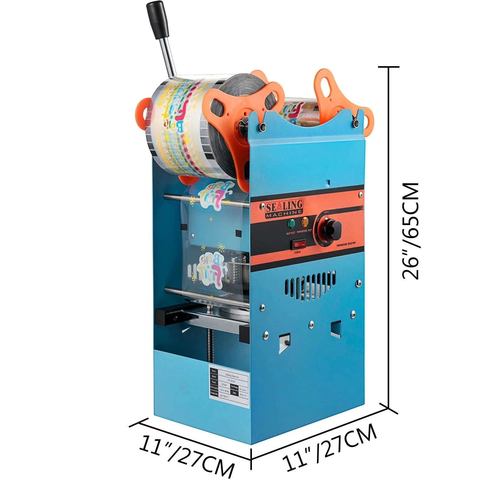 Manual Cup Sealer Machine 300–500 Cups/Hour for 90/95mm Cups-Blue / United States