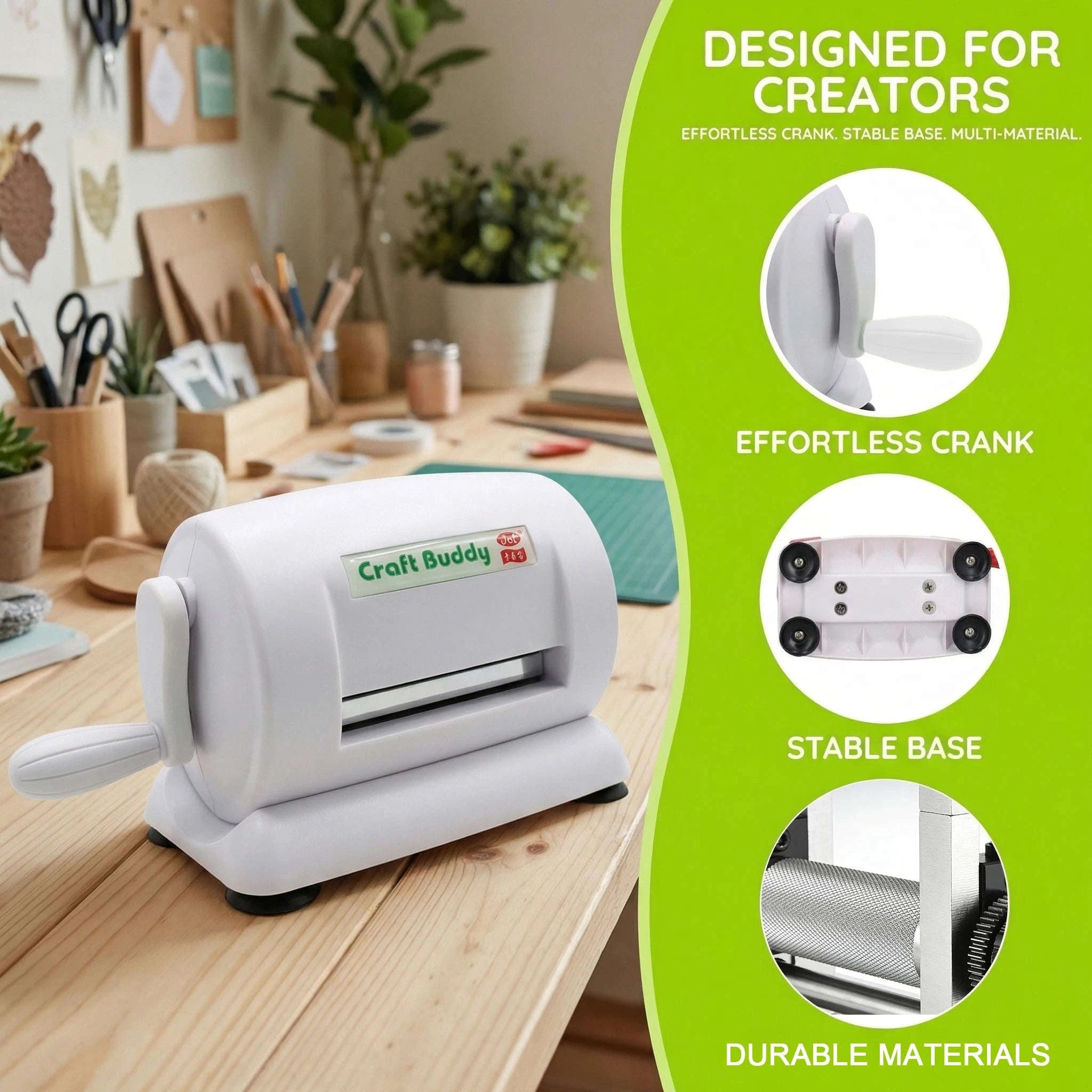 Manual Die Cutting & Embbossing Machine for Scrapbooking-Sea green / United States