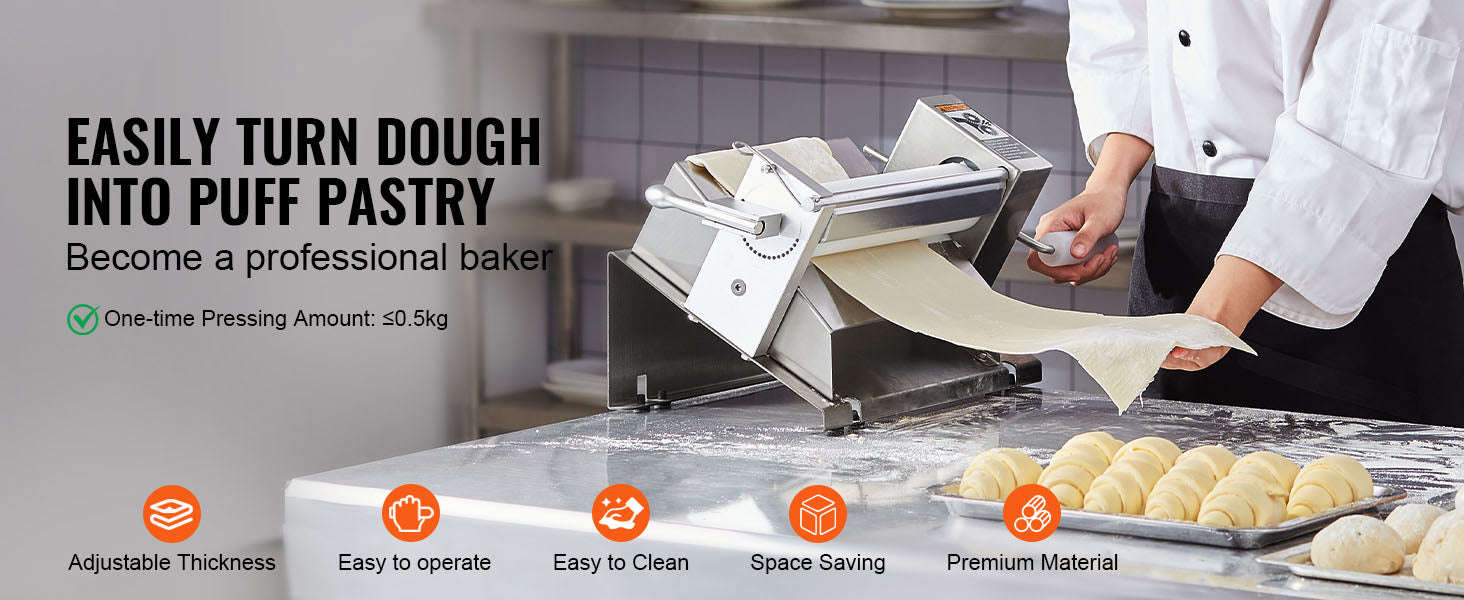 Manual Dough Sheeter Machine with Adjustable Thickness-11inch / United States