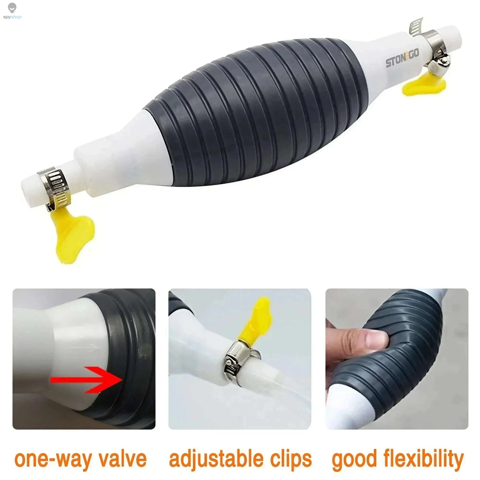 Manual Fuel Pump High Flow Siphon Transfer Tool-Default Title