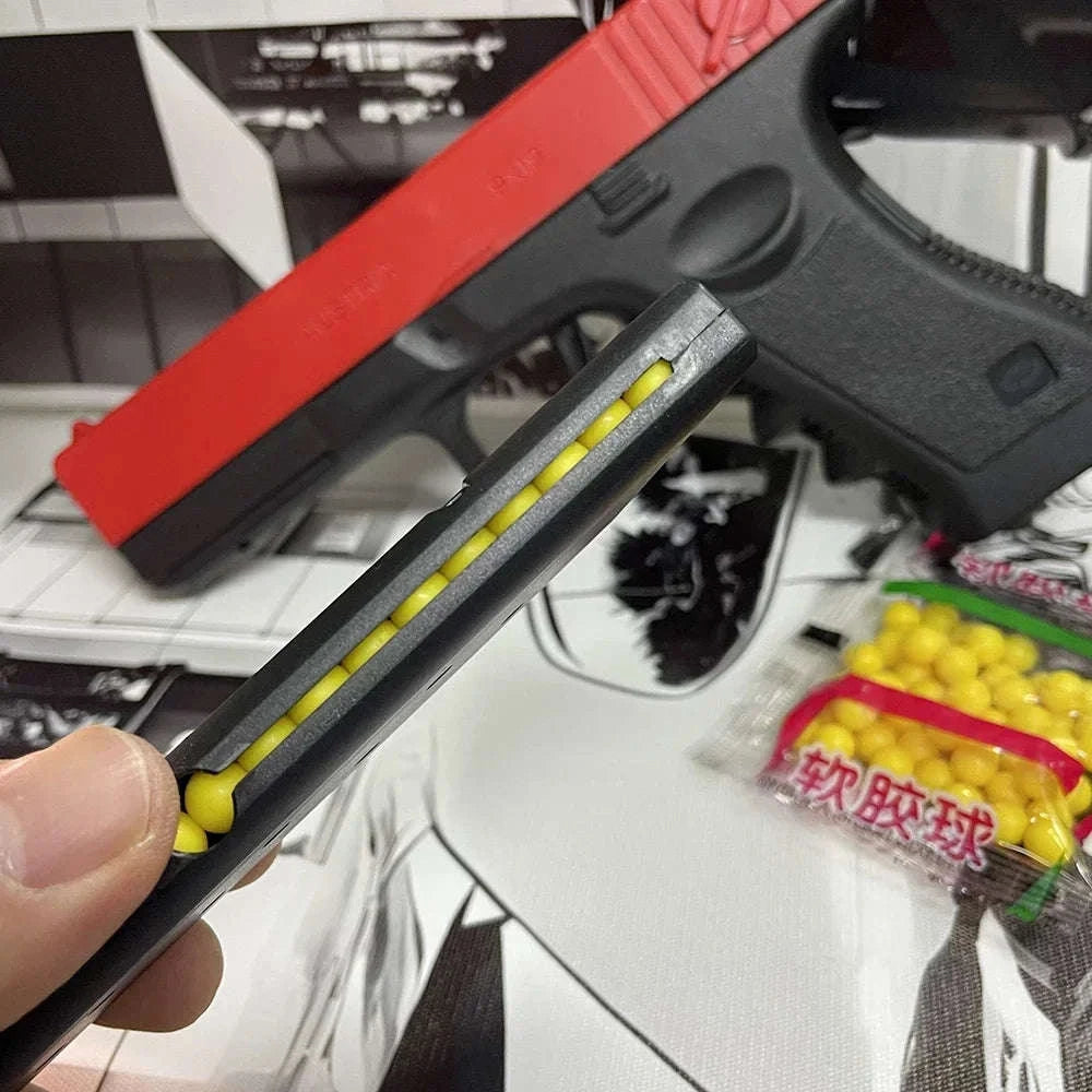 Manual G17 Soft Bullet Airsoft Toy Pistol with Laser-United States / Standard 1set
