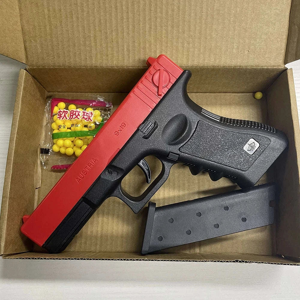 Manual G17 Soft Bullet Airsoft Toy Pistol with Laser-United States / Standard 1set