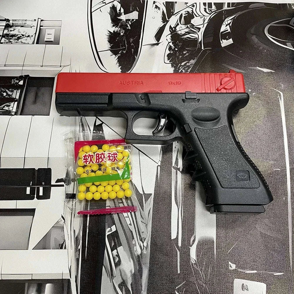 Manual G17 Soft Bullet Airsoft Toy Pistol with Laser-United States / Standard 1set