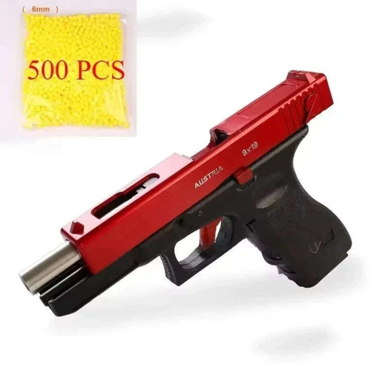 Manual G17 Soft Bullet Toy Gun with Laser for Outdoor Play-bullet 100pcs / China Mainland