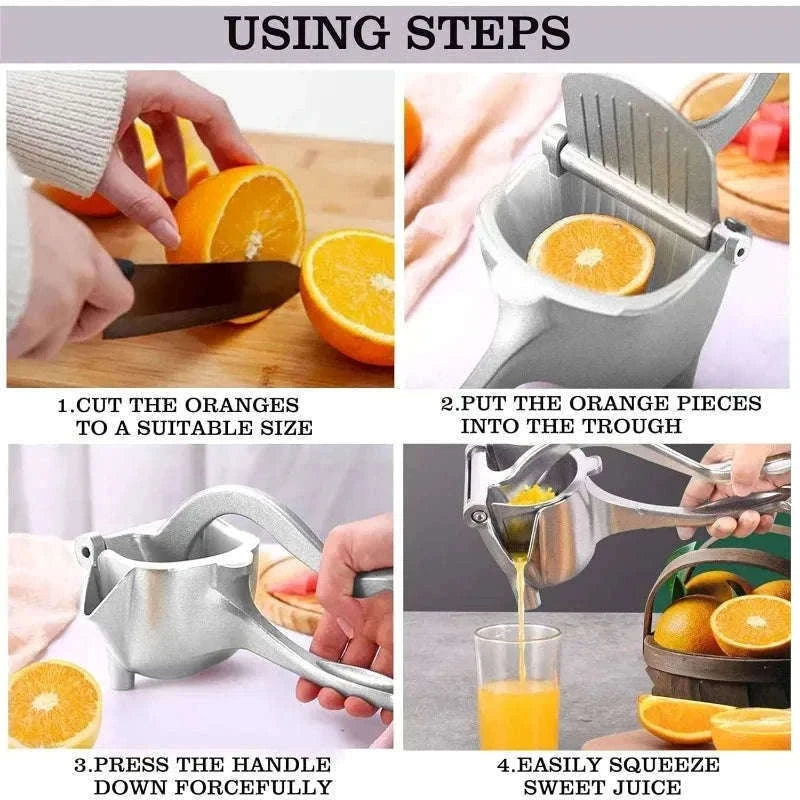 Manual Heavy-Duty Citrus Juicer for Fresh Juice at Home-Silver