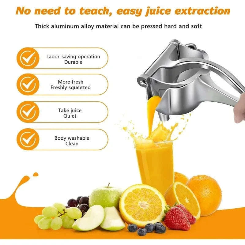 Manual Heavy-Duty Citrus Juicer for Fresh Juice at Home-Silver
