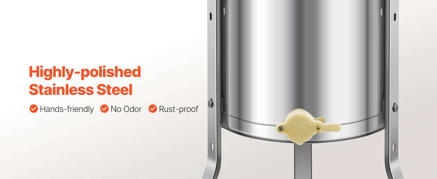 Manual Honey Extractor with Transparent Lid and Adjustable Stand-6 frames / Poland