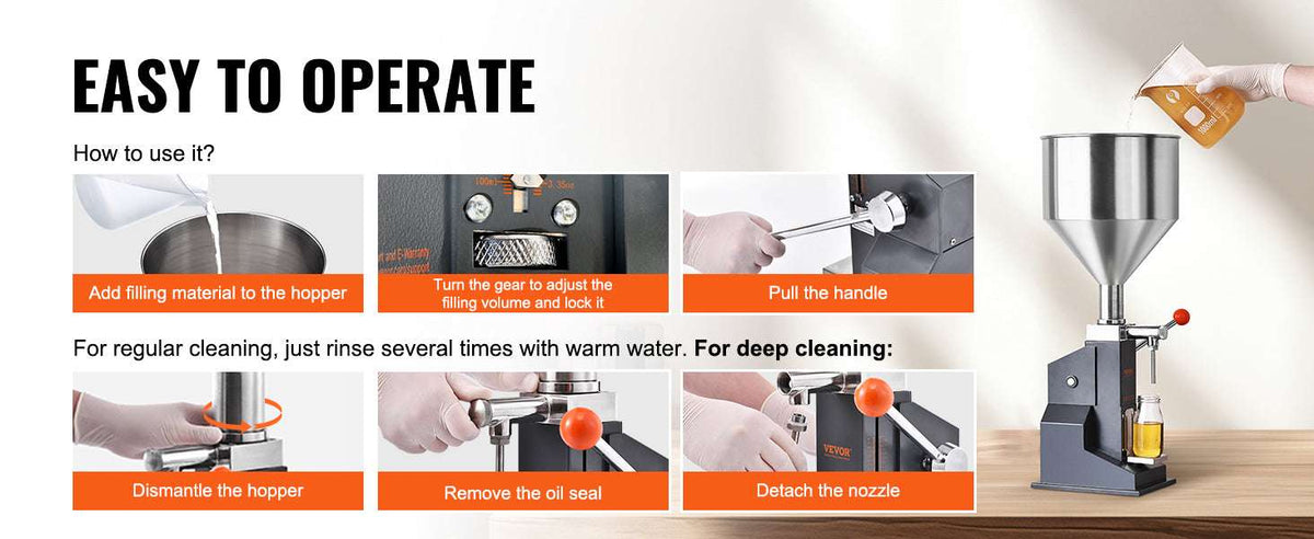 Manual Liquid Filling Machine 5-100ml Adjustable Bottle Filler-5-100 ml / spain