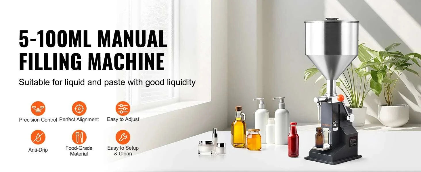 Manual Liquid Filling Machine 5-100ml Adjustable Bottle Filler-5-100 ml / spain
