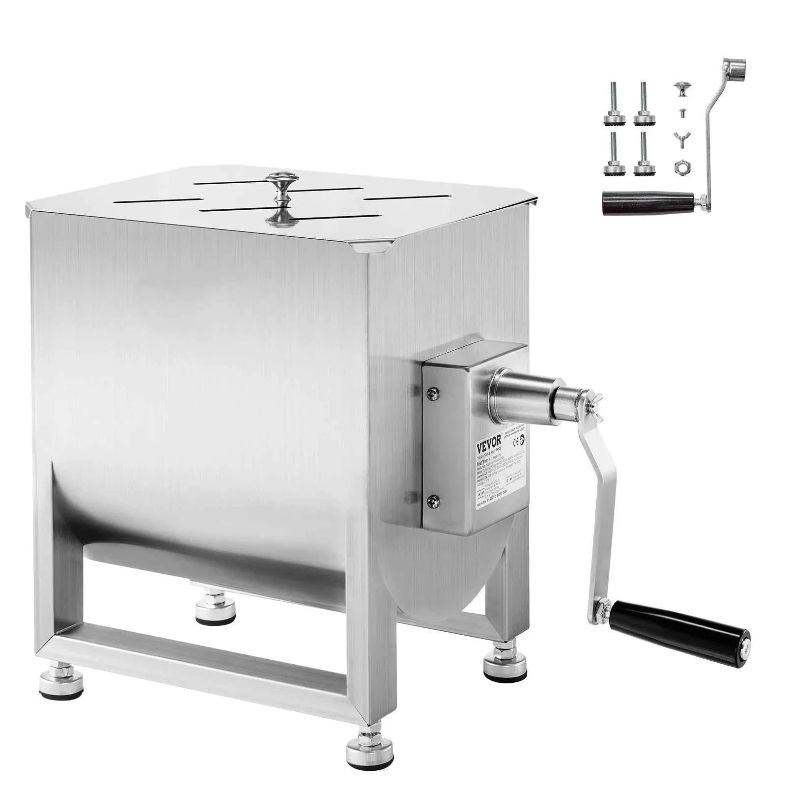 Manual Meat Mixer with Lid, Handle and Gear Reducer-10L / Germany