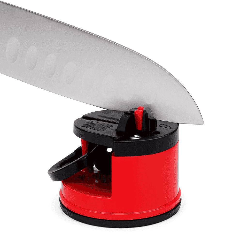 Manual Suction Knife Sharpener for Fast, Safe Blade Control-Red / M