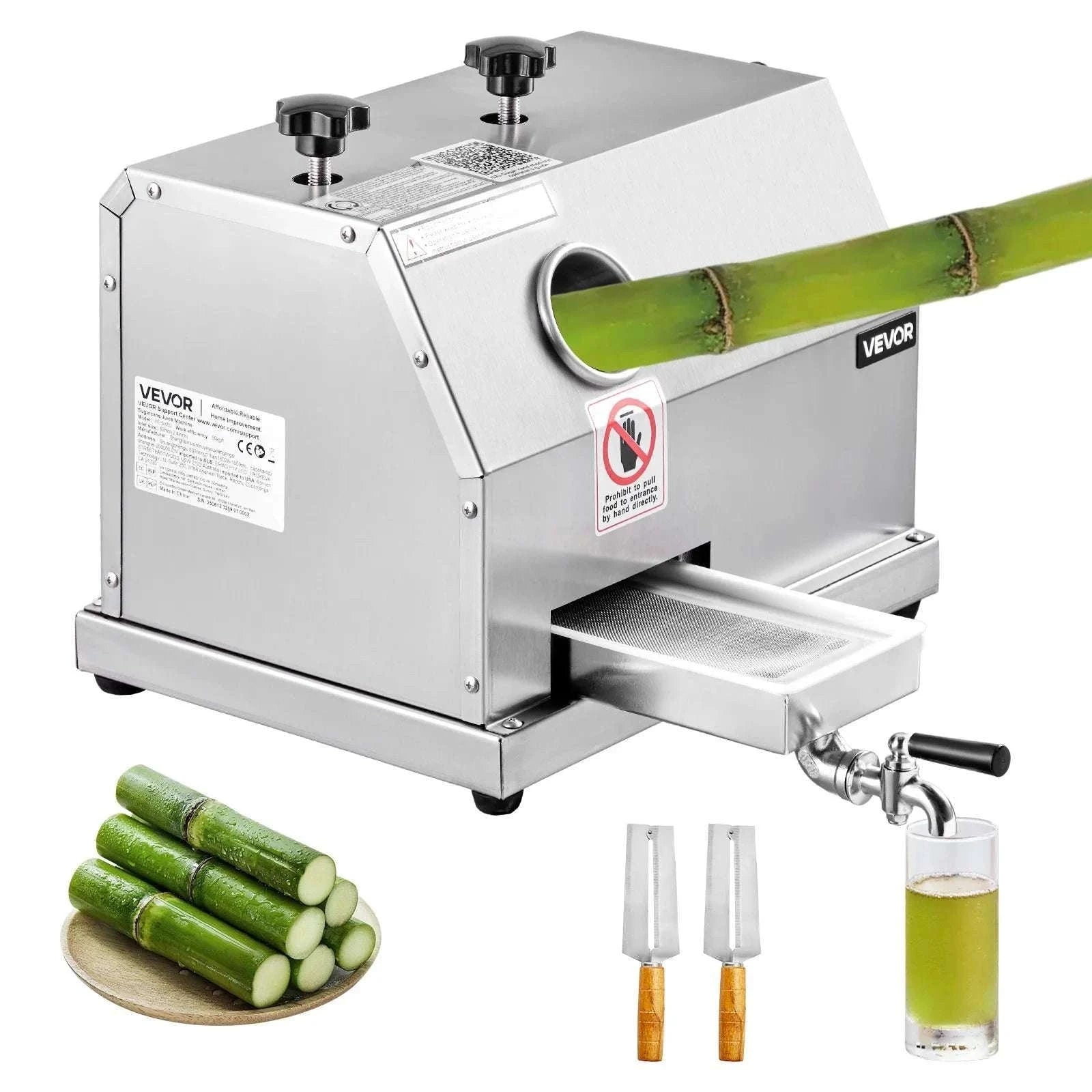 Manual Sugar Cane Juicer 110LBS/H High Output with 3 Rollers-16.5in / spain