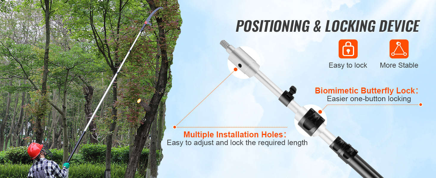 Manual Telescopic Pole Saw Tree Pruner-6m Double Hooks / Germany