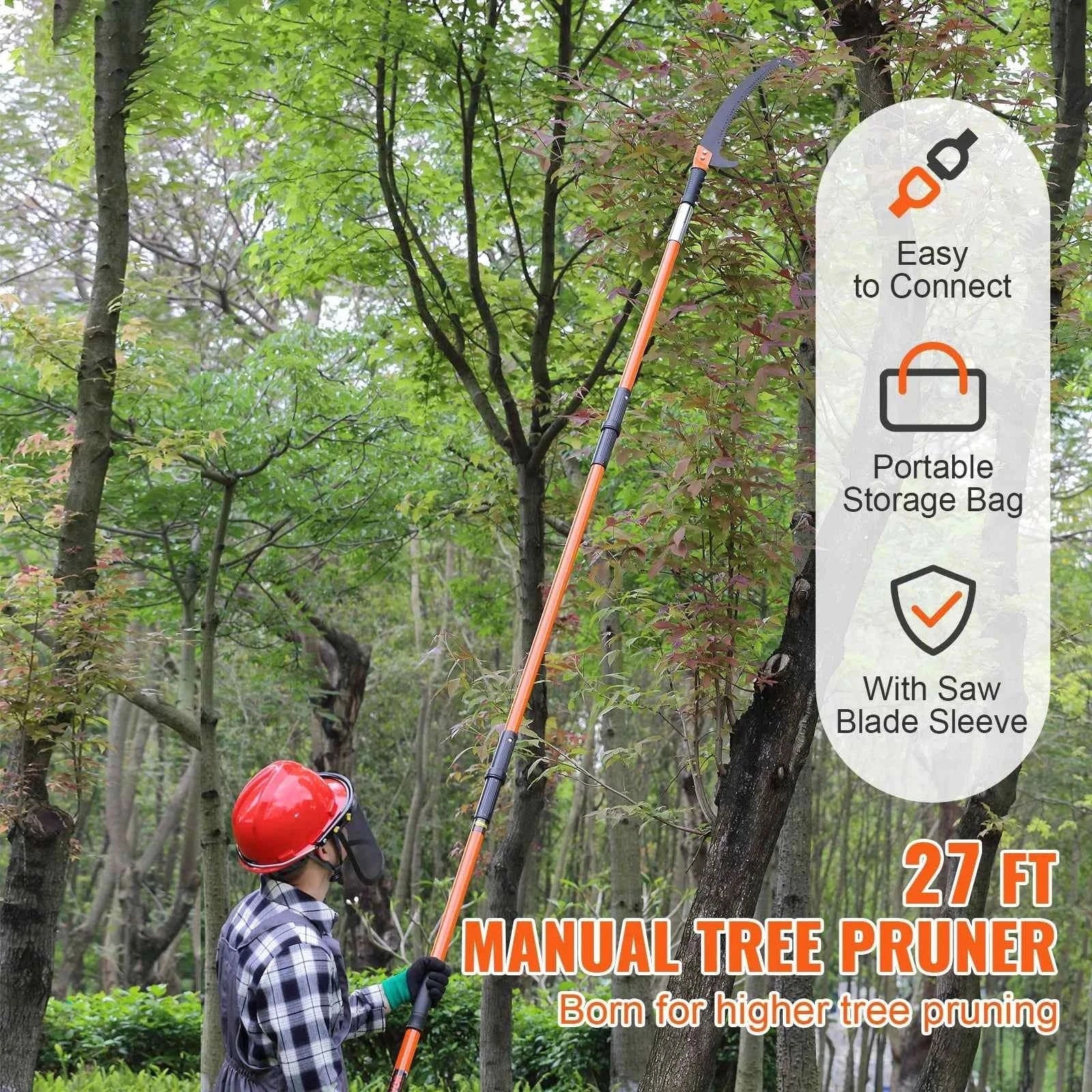 Manual Telescopic Pole Saw Tree Pruner-6m Double Hooks / Germany